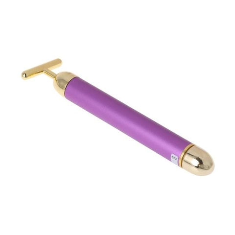 Slimming Face roller   24k Gold Colour Vibration Facial Beauty Roller Massager Stick Lift Skin Tightening Wrinkle Bar