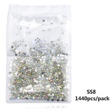 Super Glitter Crystal AB Rhinestones Flat Back Glass Chameleon Nail Rhinestones For Charms 3D Nails Art Decorations Strass