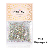 Super Glitter Crystal AB Rhinestones Flat Back Glass Chameleon Nail Rhinestones For Charms 3D Nails Art Decorations Strass