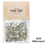 Super Glitter Crystal AB Rhinestones Flat Back Glass Chameleon Nail Rhinestones For Charms 3D Nails Art Decorations Strass