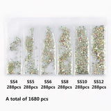 Super Glitter Crystal AB Rhinestones Flat Back Glass Chameleon Nail Rhinestones For Charms 3D Nails Art Decorations Strass