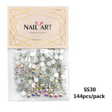 Super Glitter Crystal AB Rhinestones Flat Back Glass Chameleon Nail Rhinestones For Charms 3D Nails Art Decorations Strass