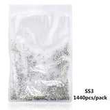 Super Glitter Crystal AB Rhinestones Flat Back Glass Chameleon Nail Rhinestones For Charms 3D Nails Art Decorations Strass