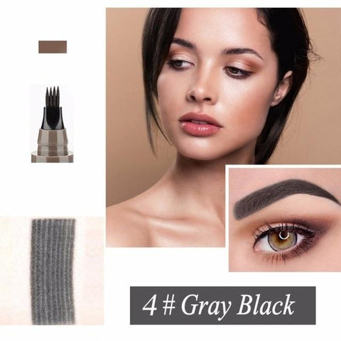 Superior Quality Four Colors Waterproof Microblading Eyebrow Tattoo Pen Fine Sketch Enhancer Fork Tip Eyebrow Pencil TSLM2