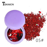 TEAYASON Glitter Eyeshadow Powder Makeup Shiny Loose Blue Purple Starlight Face Art Decoration Glitter Eyeshadow Powder AM055