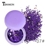 TEAYASON Glitter Eyeshadow Powder Makeup Shiny Loose Blue Purple Starlight Face Art Decoration Glitter Eyeshadow Powder AM055