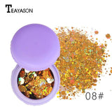 TEAYASON Glitter Eyeshadow Powder Makeup Shiny Loose Blue Purple Starlight Face Art Decoration Glitter Eyeshadow Powder AM055