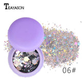 TEAYASON Glitter Eyeshadow Powder Makeup Shiny Loose Blue Purple Starlight Face Art Decoration Glitter Eyeshadow Powder AM055