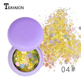 TEAYASON Glitter Eyeshadow Powder Makeup Shiny Loose Blue Purple Starlight Face Art Decoration Glitter Eyeshadow Powder AM055