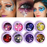 TEAYASON Glitter Eyeshadow Powder Makeup Shiny Loose Blue Purple Starlight Face Art Decoration Glitter Eyeshadow Powder AM055