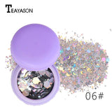 TEAYASON glitter powder for eyeshadow gold silver nail starlight waterproof long lasting party makeup glitter eyeshadow AM055