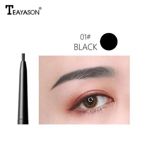 TEAYASON super slim eyebrow pencil dual ended with eyebrow brush waterproof long lasting black brown eyebrow tatoo pen AM061