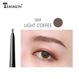 TEAYASON super slim eyebrow pencil dual ended with eyebrow brush waterproof long lasting black brown eyebrow tatoo pen AM061