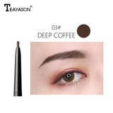 TEAYASON super slim eyebrow pencil dual ended with eyebrow brush waterproof long lasting black brown eyebrow tatoo pen AM061