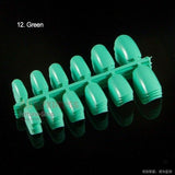 TKGOES 120pcs Nail Tips Short Design Fake Nails Faux Ongles Full Cover False Acrylic Nails Art Design Tips #14 Flesh Color