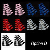 TKGOES 240pcs/pack Mixed 20 Colors Nail Tips Short Design Fake Nails Faux Ongles Full Cover False Acrylic Nails Art Design Tips