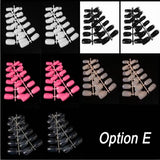 TKGOES 240pcs/pack Mixed 20 Colors Nail Tips Short Design Fake Nails Faux Ongles Full Cover False Acrylic Nails Art Design Tips