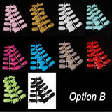 TKGOES 240pcs/pack Mixed 20 Colors Nail Tips Short Design Fake Nails Faux Ongles Full Cover False Acrylic Nails Art Design Tips