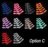 TKGOES 240pcs/pack Mixed 20 Colors Nail Tips Short Design Fake Nails Faux Ongles Full Cover False Acrylic Nails Art Design Tips