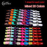 TKGOES 240pcs/pack Mixed 20 Colors Nail Tips Short Design Fake Nails Faux Ongles Full Cover False Acrylic Nails Art Design Tips