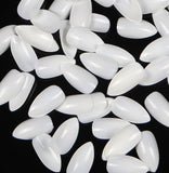 TKGOES 600PCS Almond Full Nails Natural Nails 10 Sizes False Acrylic Nail Tips For Manicure White Fake Nail Tips