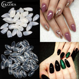 TKGOES 600PCS Almond Full Nails Natural Nails 10 Sizes False Acrylic Nail Tips For Manicure White Fake Nail Tips