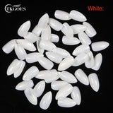 TKGOES 600PCS Stiletto Pointed Acrylic Nails Oval Short Artificial nail tips Plastic full false french nail art tips fake nails