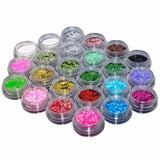 "TOPBeauty 24Pcs Loose Glitter Eyeshadow Face Body Painting Paint Craft Nail Art,Makeup Phone Nail Art Pigment Glitter Powder"