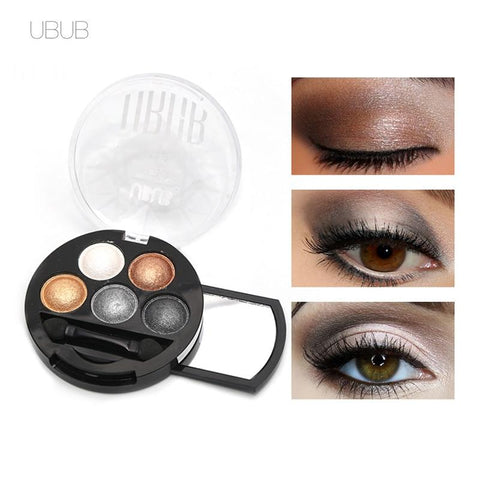 UBUB Professional Eyes Makeup Pigment Eyeshadow 5 Colors Eye Shadow Palette Beauty Brand
