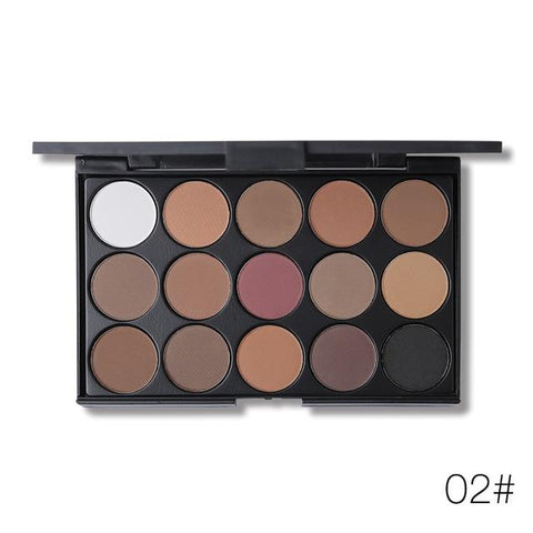 UCANBE 15 Earth Colors Matte Eyeshadow Palette Smoky Nude Cosmetics Makeup Eye Shadow paletas de sombras With Brush