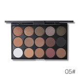 UCANBE Brand 5 Colors Eyeshadow Makeup Palette 15 Earth Color Matte Pigment Glitter Brick Red Eye Shadow Palettes Cosmetics Set