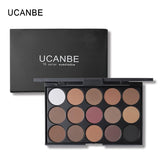 UCANBE Brand 5 Colors Eyeshadow Makeup Palette 15 Earth Color Matte Pigment Glitter Brick Red Eye Shadow Palettes Cosmetics Set