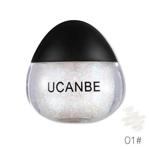 UCANBE Brand Face Body Glitter Paste Cream Makeup Shimmer Gold Silver Diamond Highlighter Gel Hair Paint Cosmetic Set For Party