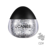 UCANBE Brand Face Body Glitter Paste Cream Makeup Shimmer Gold Silver Diamond Highlighter Gel Hair Paint Cosmetic Set For Party