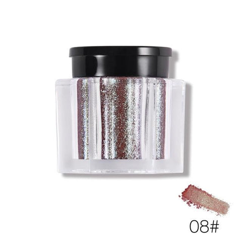 UCANBE Glitter Eye Shadow 8 Colors Loose Powder Pigments Diamond Shine Eyeshadow Waterproof Makeup Metallic Crystal Nude Powder