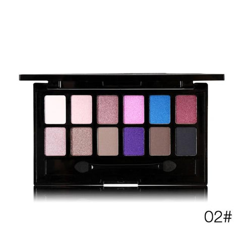 Ucanbe 12 Colors Pro Nude Earth Color Makeup Eyeshadow Palette with Brush Smoky Eye Shadow Shimmer Matte Mineral Waterproof Kits