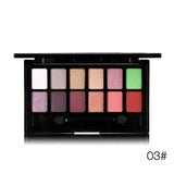 Ucanbe 12 Colors Pro Nude Earth Color Makeup Eyeshadow Palette with Brush Smoky Eye Shadow Shimmer Matte Mineral Waterproof Kits