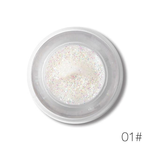 Ucanbe Brand Makeup Set 6 Colors Body Glitter Paste Shimmer Powder Silver Gold Color Diamond Gel Highlight Face Hair Make Up