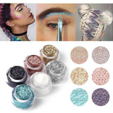 Ucanbe Brand Makeup Set 6 Colors Body Glitter Paste Shimmer Powder Silver Gold Color Diamond Gel Highlight Face Hair Make Up