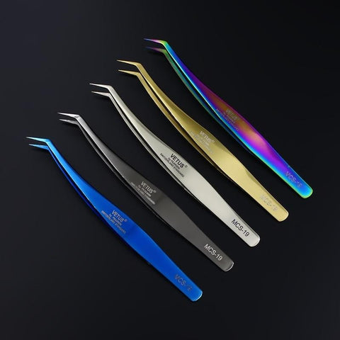 Vetus Brand New MCS Series Premium Beauty Makeup Tweezers Mink Eyelashes Extension Top Quality Ultra Fine Tip Tweezers