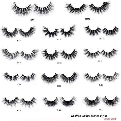 Visofree Eyelashes Mink Eyelashes Luxury Hand Made 3D Mink Lashes High Volume Cruelty Free Mink False Eyelashes Upper Lashes