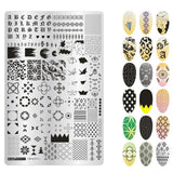 WAKEFULNESS 1Pcs Necklace Pattern Nail Stamping Plates Big Size Painting Nail Art Stencil Templates Manicure Nail Stamp Tools