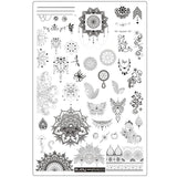 WAKEFULNESS 1Pcs Necklace Pattern Nail Stamping Plates Big Size Painting Nail Art Stencil Templates Manicure Nail Stamp Tools