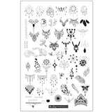 WAKEFULNESS 1Pcs Necklace Pattern Nail Stamping Plates Big Size Painting Nail Art Stencil Templates Manicure Nail Stamp Tools