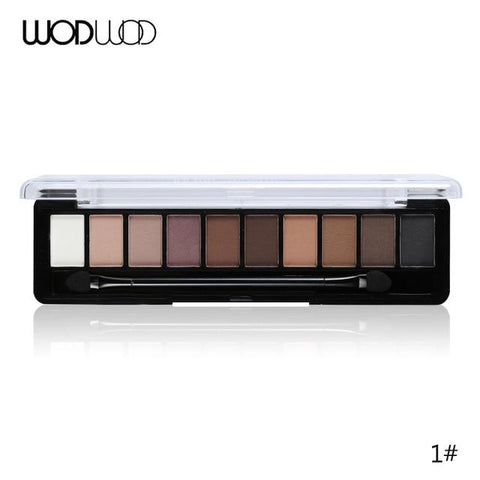 WODWOD Brand Makeup Palette 10 Color Nude Matte Eyeshadow Shimmer Diamond Glitter Eye Shadow