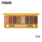 WODWOD Duo Color Easy Makeup Eyeshadow Palette Shimmer Matte High Pigment Sunset Eyeshadow Make Up Smoky Gold Brown Eyeshadow