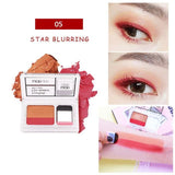 WODWOD Duo Color Easy Makeup Eyeshadow Palette Shimmer Matte High Pigment Sunset Eyeshadow Make Up Smoky Gold Brown Eyeshadow