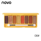 WODWOD Duo Color Easy Makeup Eyeshadow Palette Shimmer Matte High Pigment Sunset Eyeshadow Make Up Smoky Gold Brown Eyeshadow