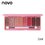 WODWOD Duo Color Easy Makeup Eyeshadow Palette Shimmer Matte High Pigment Sunset Eyeshadow Make Up Smoky Gold Brown Eyeshadow
