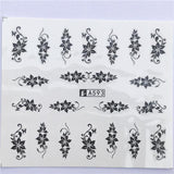 WUF 1pcs Hitoro Flower  Nail Stickers Water Transfer Decals Decoration Dream Cather Slider For Nail DIY Tips